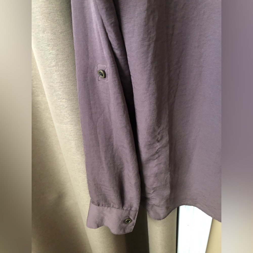 ✨GUC Maurices Long Sleeve Blouse - Taupe/Brown - Large - Picture 2 of 6